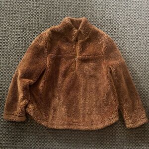 Betseys Boutique Shop Teddy Quarter Zip Sweater Size XL